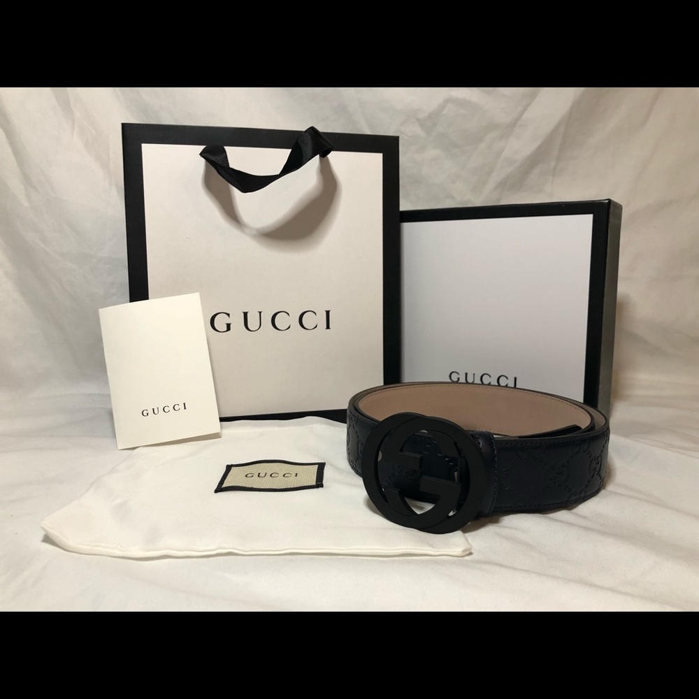 Gucci Belt with G Buckle and GG Pattern